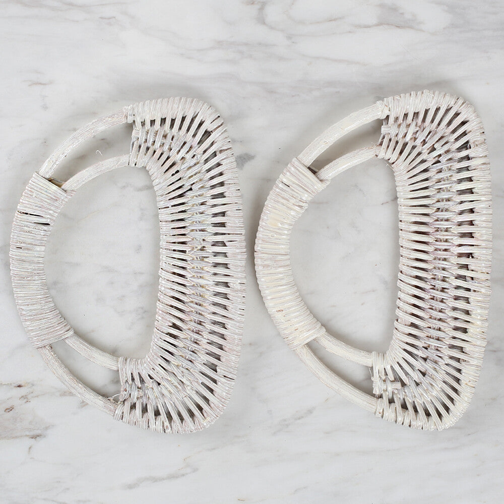 Loren Bambu Kırık Beyaz 2'li Çanta Sapı